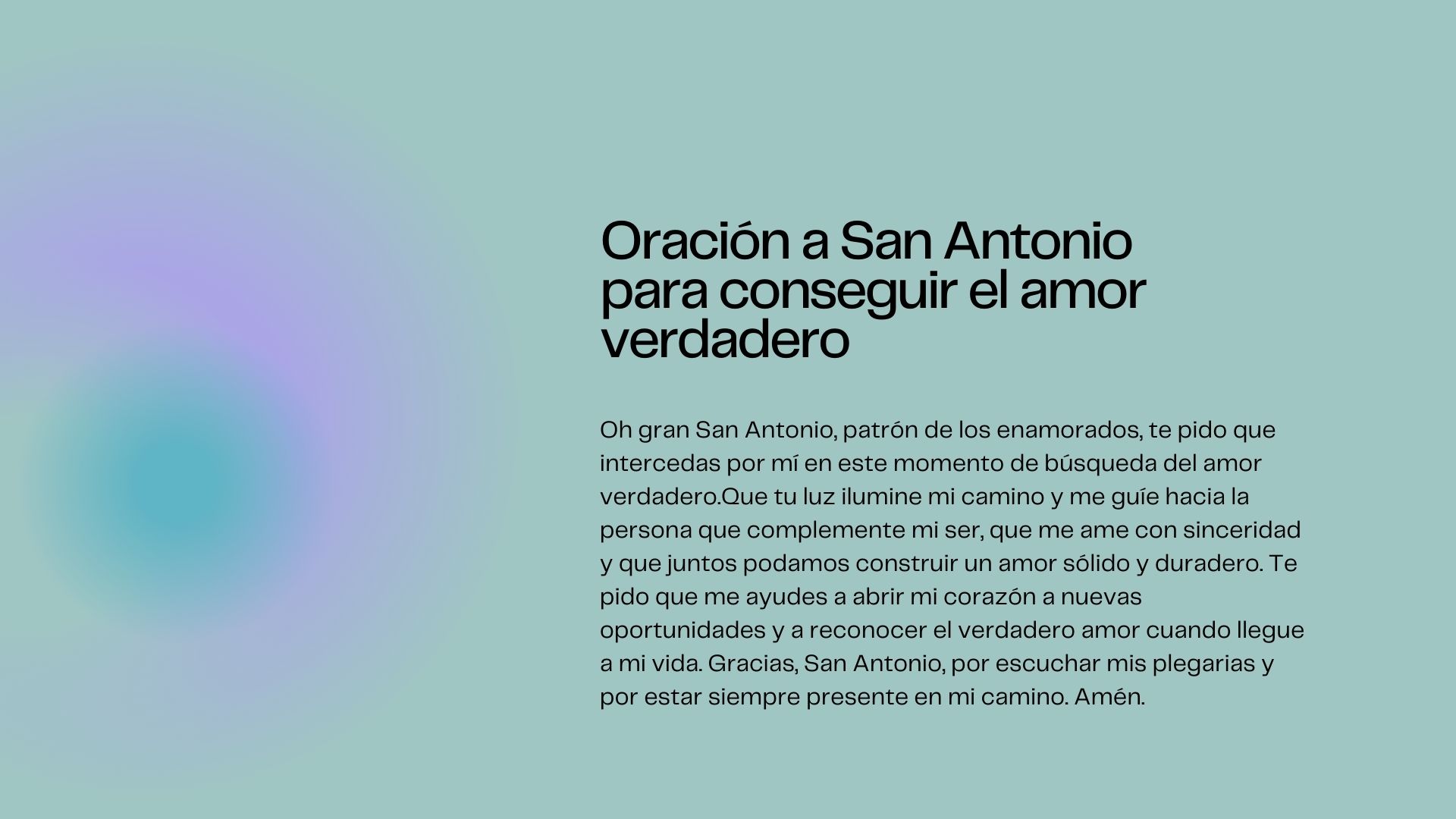 Oración a San Antonio para el amor verdadero - Oraciones de Santos